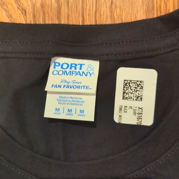 NWT San Diego T-shirt Black Port & Company Size Medium Ladies Retro - Picture 2 of 6